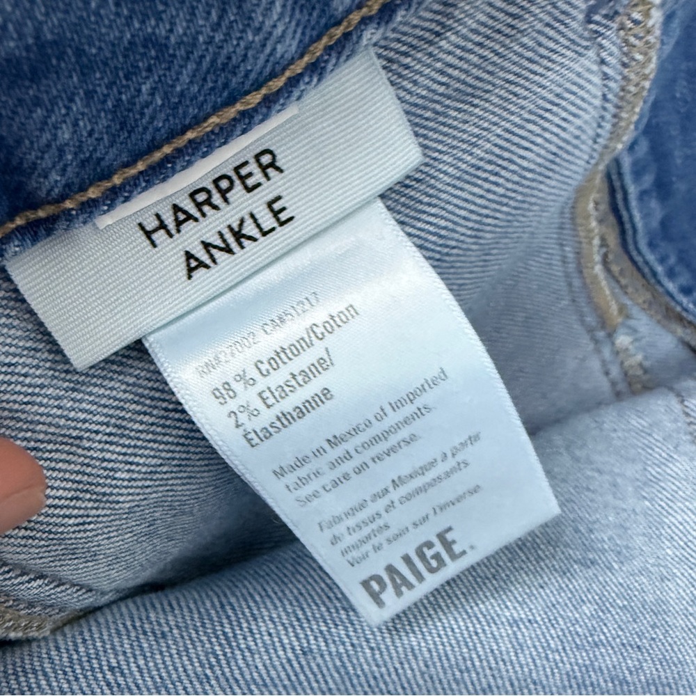 Paige Harper Ankle Wide Leg High Rise Jeans - Picture 7 of 7